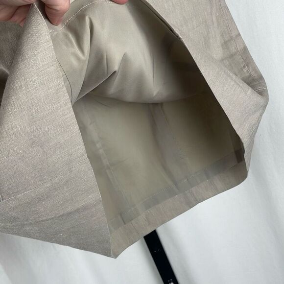 Ann Taylor Linen Blend Pencil Straight Skirt Light Tan 6 - Picture 4 of 9
